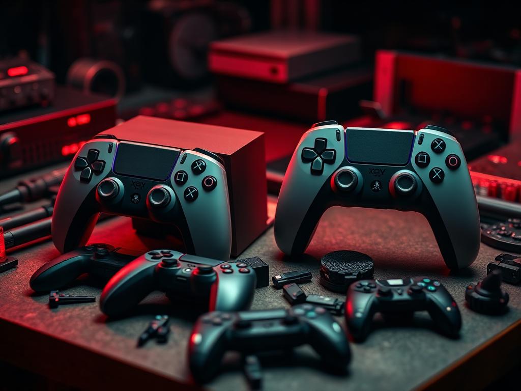 PlayStation and Xbox controllers