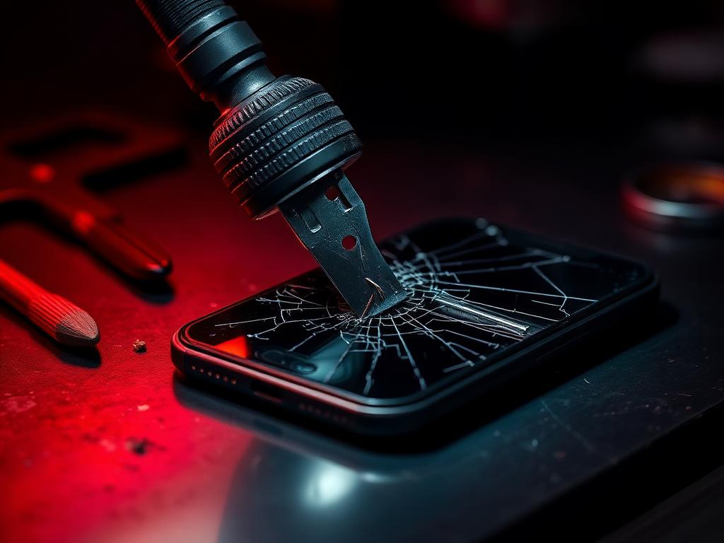 Cracked iPhone screen repair